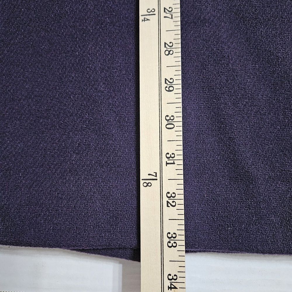J Crew Cocoon Coat Italian Stadium Cloth Nello Gori Wool Purple Size 0 - Picture 11 of 12